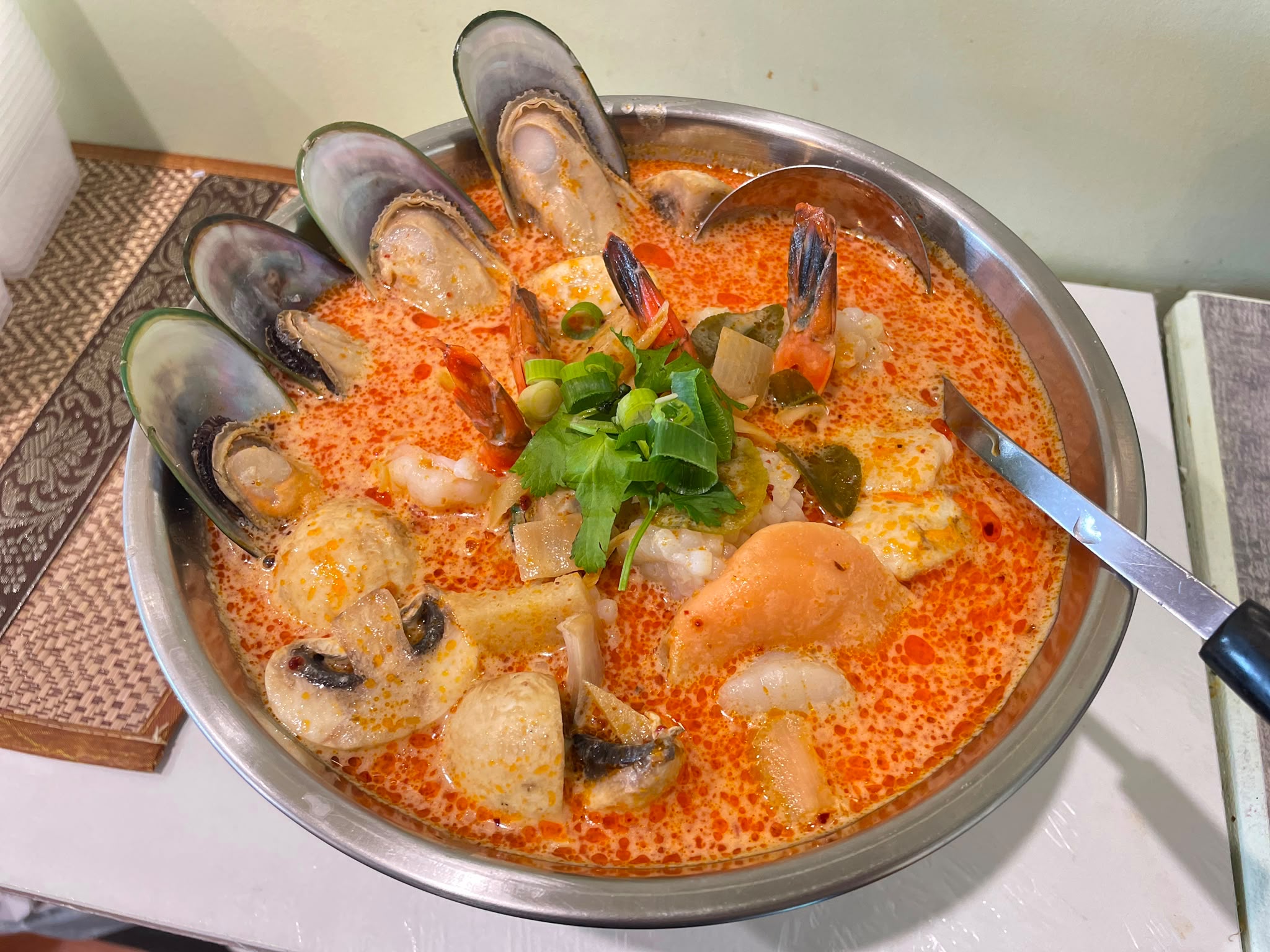 Creamy Tom Yam Mixed Seafood Hot Pot