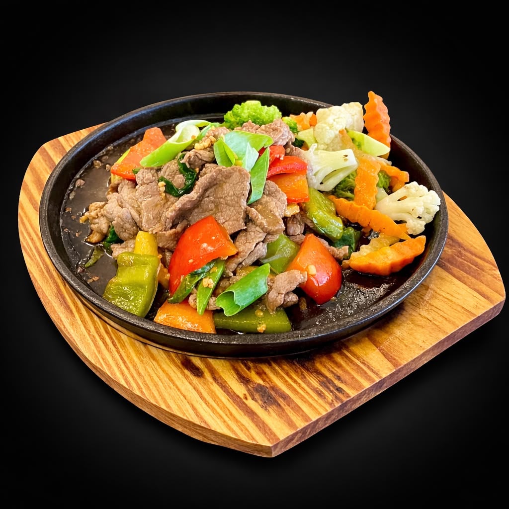 Sizzling Beef on Hot Plate